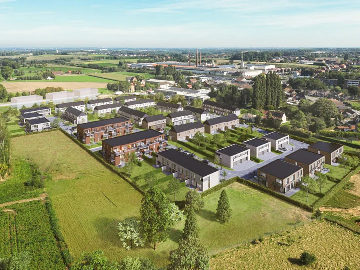 P2841 luchtbeeld H 2023.09.14 Woningen met platte daken